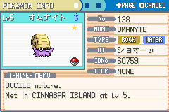 Omanyte (the Spiral Pokémon)