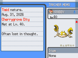 Phase 1 - Krabby (the River Crab Pokémon)