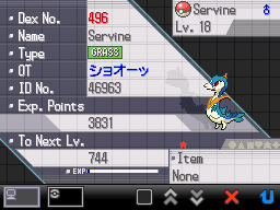 Snivy (the Grass Snake Pokémon)