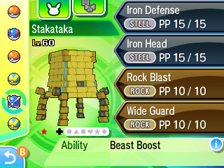 Stakataka (the Rampart Pokémon)