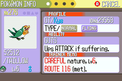 Phase 3 - Taillow (the Tiny Swallow Pokémon)