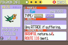 Phase 6 - Taillow (the Tiny Swallow Pokémon)